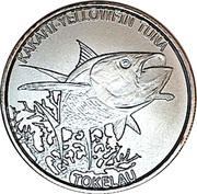 2 Dollars - Elizabeth II Yellow Fin Tuna, New Zealand, 2014 reverse image