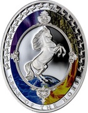 2 Dollars - Elizabeth II Year of the Horse, New Zealand, 2014 reverse image