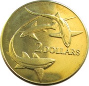 2 Dollars - Elizabeth II Sharks reverse image
