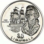 5 Tala - Elizabeth II HMS Dolphin, New Zealand, 1989 reverse image