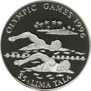 5 Tala - Elizabeth II Swimmers, New Zealand, 1994 reverse image