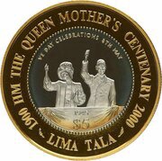 5 Tala - Elizabeth II 100th Birthday of the Queen Mother and V.E. Celebrations reverse image