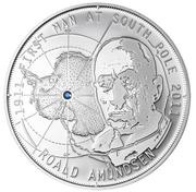 5 Dollars - Elizabeth II Roald Amundsen, New Zealand, 2011 reverse image