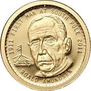 5 Dollars - Elizabeth II Roald Amundsen, New Zealand, 2011 reverse image