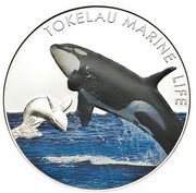 5 Dollars - Elizabeth II Killer Whale, New Zealand, 2012 reverse image