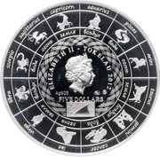 5 Dollars - Elizabeth II Pisces obverse image