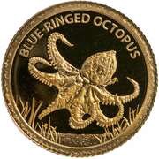 5 Dollars - Elizabeth II Blue-Ringed Octopus, New Zealand, 2012 reverse image