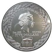 5 Dollars - Elizabeth II Turtle; Silver Bullion obverse image