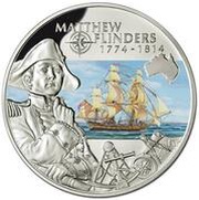 5 Dollars - Elizabeth II Matthew Flinders, New Zealand, 2014 reverse image