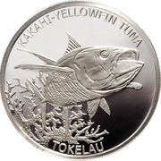 5 Dollars - Elizabeth II Yellowfin Tuna, New Zealand, 2014 reverse image
