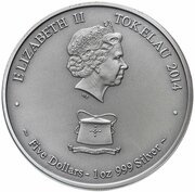 5 Dollars - Elizabeth II Unicorn obverse image