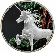 5 Dollars - Elizabeth II Unicorn; coloured, New Zealand, 2014 reverse image