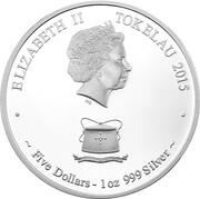 5 Dollars - Elizabeth II Capricorn; coloured obverse image