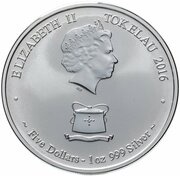 5 Dollars - Elizabeth II Year of the Monkey obverse image