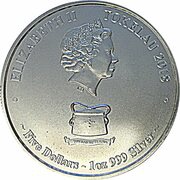 5 Dollars - Elizabeth II Leopard Shark obverse image