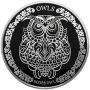 5 Dollars - Elizabeth II Scops Owl, New Zealand, 2018 reverse image