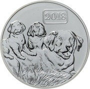 5 Dollars - Elizabeth II Year of the Dog, New Zealand, 2018 reverse image