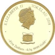 5 Dollars - Elizabeth II Year of the Dog obverse image