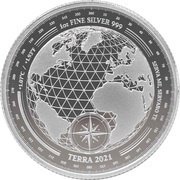 5 Dollars - Elizabeth II Terra, New Zealand, 2021 reverse image