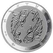 5 Dollars - Elizabeth II Pisces, New Zealand, 2021-2022 reverse image