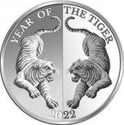 5 Dollars - Elizabeth II Mirror Tiger reverse image