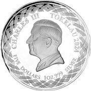 5 Dollars - Charles III Mirror Dragon obverse image