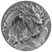 10 Dollars - Elizabeth II Chinese Dragon and Ox, New Zealand, 2021 reverse image