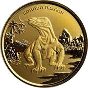 10 Dollars - Elizabeth II Komodo Dragon, New Zealand, 2022 reverse image