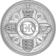 10 Dollars - Elizabeth II Platinum Jubilee, New Zealand, 2022 reverse image