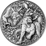 10 Dollars - Elizabeth II Chinese Dragon and Tiger, New Zealand, 2022 reverse image