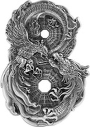 15 Dollars - Elizabeth II Dragon and Phoenix, New Zealand, 2021 reverse image