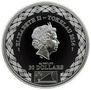 30 Dollars - Elizabeth II Apostle James: Centre obverse image