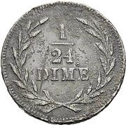 1⁄24 Dime reverse image