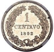 1 Centavo Copper-Nickel Piedfort reverse image