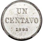 1 Centavo Aluminium Piedfort reverse image