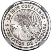 5 Centavos Trial Strike, Nicaragua, 1965 reverse image