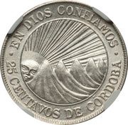 25 Centavos, Nicaragua, 1912-1936 reverse image