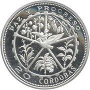 20 Córdobas Peace and Progress, Nicaragua, 1975 reverse image