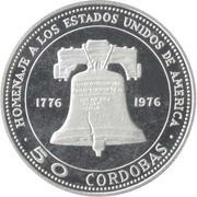 50 Córdobas Liberty Bell, Nicaragua, 1975 reverse image