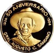 1000 Córdobas General Sandino reverse image