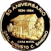 1000 Córdobas Sandino's Birthplace reverse image
