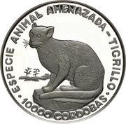 10 000 Córdobas Ocelot, Nicaragua, 1990 reverse image