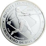 10 Córdobas Baseball reverse image