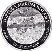 10 Córdobas Sea Turtle, Nicaragua, 2016 reverse image
