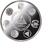 10 Córdobas Steam Locomotive obverse image