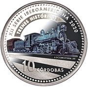 10 Córdobas Steam Locomotive, Nicaragua, 2020 reverse image