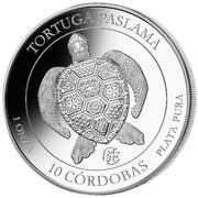 10 Córdobas Paslama Turtle reverse image