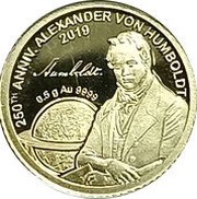 50 Córdobas Alexander von Humboldt, Nicaragua, 2019 reverse image
