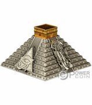50 Córdobas Mayan pyramid obverse image
