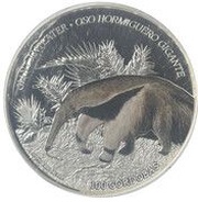 100 Córdobas Giant Anteater, Nicaragua, 2018 reverse image